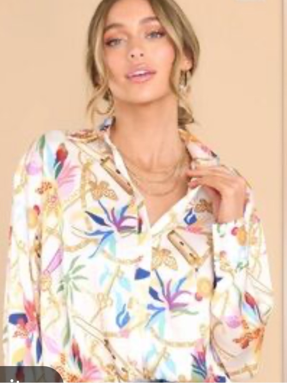 NWOT Aura RedDress Boutique Blouse Size Large